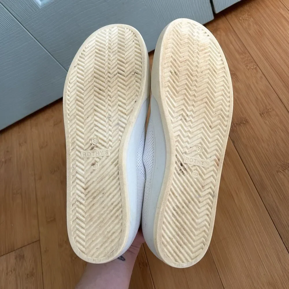 Rothy's The Lace Up Bright White Casual‎ Sneaker Womens 10.5 - Picture 11 of 15